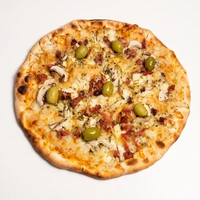 Pizza Siciliana da Pizza Venuta, forno a lenha no Xaxim
